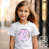 DTF Transfer - DTF012669 Stars Round Pink Grade Set