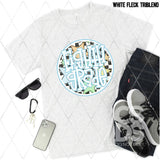 DTF Transfer - DTF012670 Stars Round Blue Grade Set