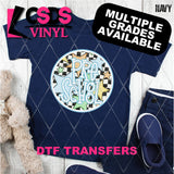 DTF Transfer - DTF012670 Stars Round Blue Grade Set