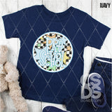 DTF Transfer - DTF012670 Stars Round Blue Grade Set