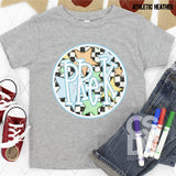 DTF Transfer - DTF012670 Stars Round Blue Grade Set