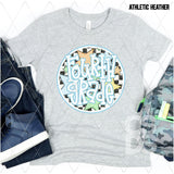 DTF Transfer - DTF012670 Stars Round Blue Grade Set