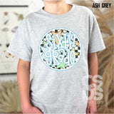 DTF Transfer - DTF012670 Stars Round Blue Grade Set