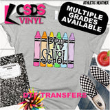 DTF Transfer - DTF012671 Crayon 1 Grade Set