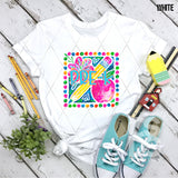 DTF Transfer - DTF012678 Watercolor Apple Pencil Grade Set