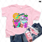 DTF Transfer - DTF012684 Bright Watercolor Hello Grade Set