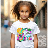 DTF Transfer - DTF012684 Bright Watercolor Hello Grade Set