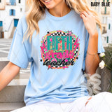 DTF Transfer - DTF012686 Floral Checkered Teacher Grade Set