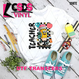 DTF Transfer - DTF012695 Skateboard Pencil Teacher