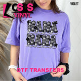 DTF Transfer - DTF012715 Black and White Mama Stacked Word Art