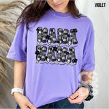 DTF Transfer - DTF012715 Black and White Mama Stacked Word Art