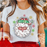 DTF Transfer - DTF012737 Faux Glitter Christmas Santa