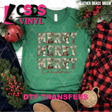DTF Transfer - DTF012759 Merry Christmas Image Word Art