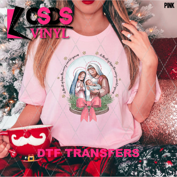 DTF Transfer - DTF012772 Watercolor Mary Joseph and Jesus