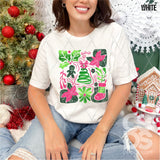DTF Transfer - DTF012774 Watercolor Floral Christmas Tree