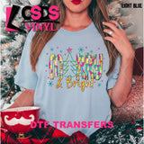 DTF Transfer - DTF012775 Merry and Bright Christmas Tree