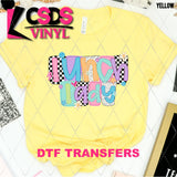 DTF Transfer - DTF012817 Funky Checkered Lunch Lady