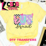 DTF Transfer - DTF012818 Funky Checkered Bus Squad