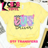DTF Transfer - DTF012819 Funky Checkered Bus Driver