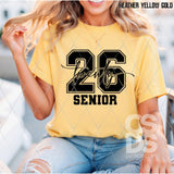 DTF Transfer - DTF012830 Twenty 26 Senior Single Color