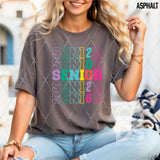 DTF Transfer - DTF012835 Colorful Senior 2026 Stacked Word Art