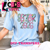 DTF Transfer - DTF012844 Floral Senior 2026