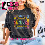 DTF Transfer - DTF012846 Colorful Officially a Senior 2026 Word Art