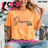 DTF Transfer - DTF012848 Senior 2026 Script Single Color