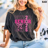DTF Transfer - DTF012854 Pink Senior 2026 Stacked Word Art