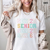 DTF Transfer - DTF012863 Pastel Senior 2026 Stacked Word Art 2