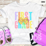 DTF Transfer - DTF012875 Colorful Pencil Bow Grade Set