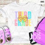 DTF Transfer - DTF012875 Colorful Pencil Bow Grade Set