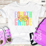 DTF Transfer - DTF012875 Colorful Pencil Bow Grade Set