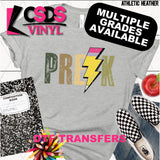 DTF Transfer - DTF012876 Lightning Bolt Pencil Grade Set