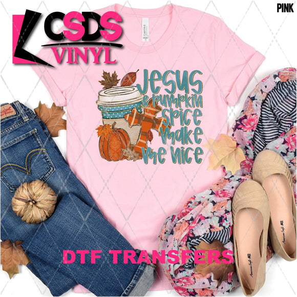 DTF Transfer - DTF012878 Jesus & Pumpkin Spice