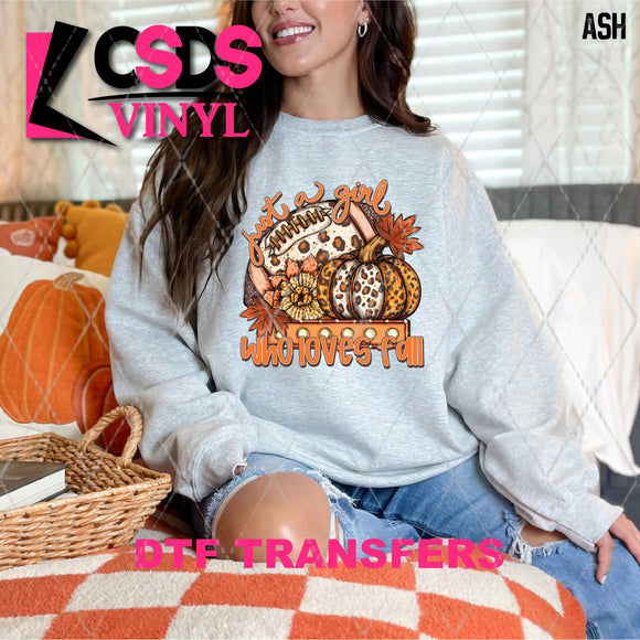 DTF Transfer - DTF012882 Just a Girl Who Loves Fall