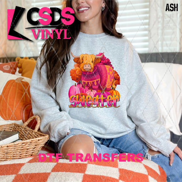 DTF Transfer - DTF012894 Sweater Weather Cow