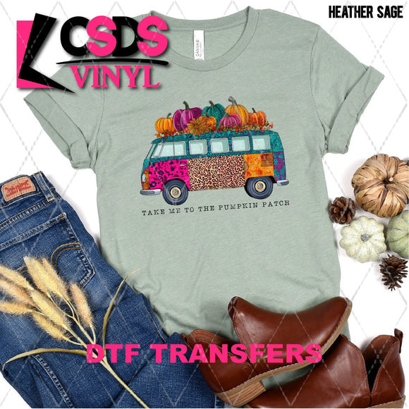 DTF Transfer - DTF012895 Take Me to the Pumpkin Patch Vintage Van