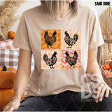 DTF Transfer - DTF012901 Autumn Chickens