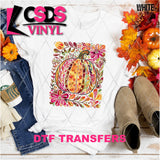 DTF Transfer - DTF012902 Watercolor Floral Pumpkin