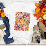 DTF Transfer - DTF012902 Watercolor Floral Pumpkin
