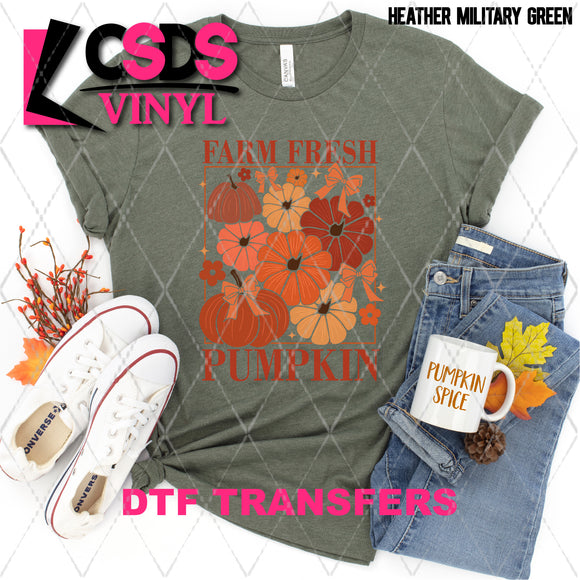 DTF Transfer - DTF012907 Floral Farm Fresh Pumpkin