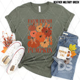 DTF Transfer - DTF012907 Floral Farm Fresh Pumpkin