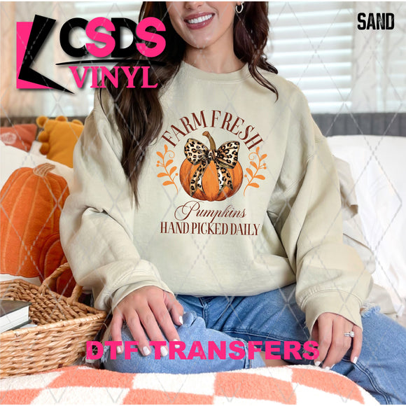 DTF Transfer - DTF012909 Farm Fresh Pumpkins Hand Picked Daily