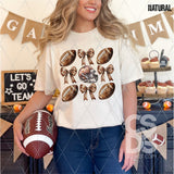 DTF Transfer - DTF012928 Football Coquette Grid