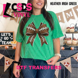 DTF Transfer - DTF012933 Football Coquette Bow