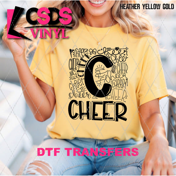 DTF Transfer - DTF012941 Cheer Word Art Single Color