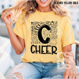 DTF Transfer - DTF012941 Cheer Word Art Single Color