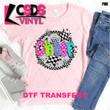 DTF Transfer - DTF012952 Colorful Cheer Stars Round