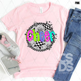 DTF Transfer - DTF012952 Colorful Cheer Stars Round